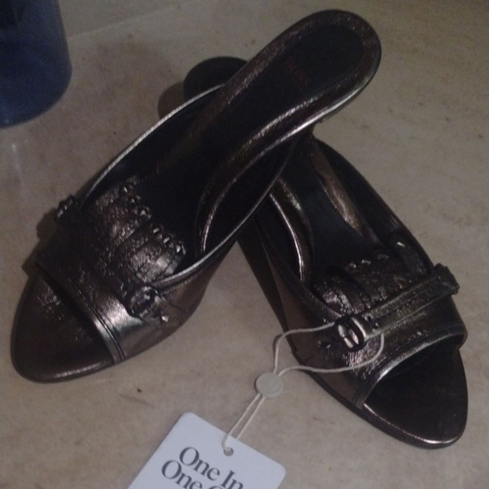 Hugo Boss Metallic Bronze Mules